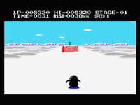 une photo d'Ã©cran de Antarctic Adventure sur MSX